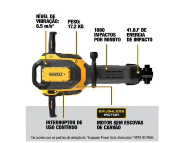 Martelo Demolidor Hexagonal 1-18Pol. 60V 41J 15Kg (2)